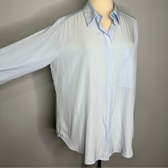 Mela Purdie Women’s Mache Single Pocket Buttoned Shirt In Bluewash  Size 12, M - Picture 7 of 16